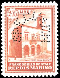 1932 - 2,75 lire arancio Palazzetto della ... 
