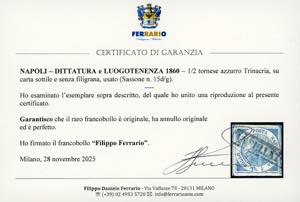 1860 - 1/2 tornese azzurro ... 