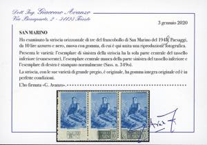 1949 - 10 lire Paesaggi, striscia ... 