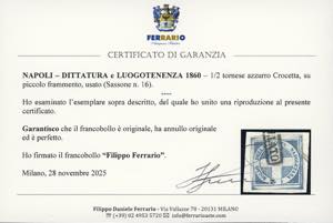 1860 - 1/2 tornese azzurro ... 