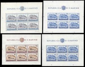 1949/51 - UPU, i quattro foglietti ... 