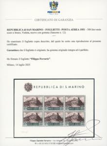 1951 - 500 lire Veduta, foglietto ... 