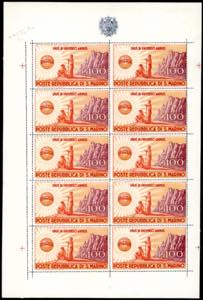 1946 - 100 lire UNRRA, minifoglio, doppia ... 