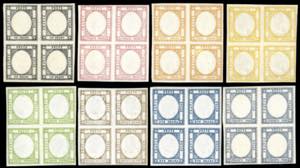1861 - Serie completa (17/24), blocchi di ... 