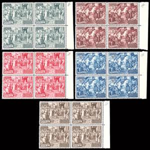 1951 - Calcedonia, serie completa in blocchi ... 