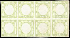 1861 - 1/2 tornese verde giallo, effigie ... 