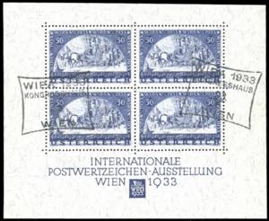 AUSTRIA FOGLIETTI 1933 - 50 + 50 g. WIPA, ... 