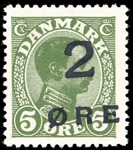 FAROER 1919 - 2 o. su 5 o. soprastampato ... 