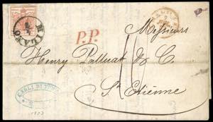 1857 - 15 cent. rosa vermiglio, III tipo, ... 