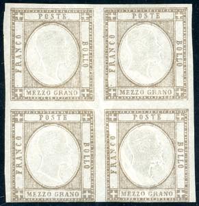 1861 - 1/2 grano bruno grigiastro (18c), ... 