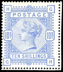 GRAN BRETAGNA 1889 - 10 s. Regina Vittoria ... 