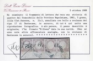 1861 - 5 grana lilla (21c), ... 