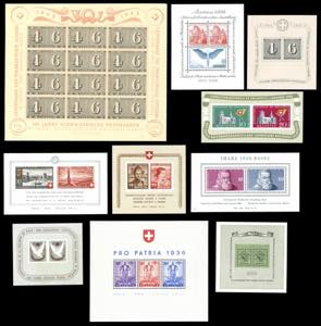 SVIZZERA FOGLIETTI 1936/1943 - Lotto di ... 