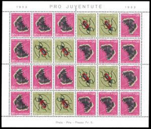 SVIZZERA FOGLIETTI 1953 - Pro Juventute, ... 