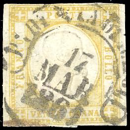 17/3/1861 - 20 grana giallo (23), buono ... 