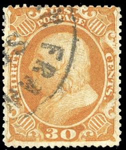 STATI UNITI DAMERICA 1857 - 30 cent. giallo ... 