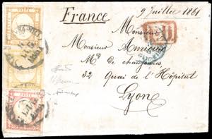 1861 - 20 grana giallo, 10 grana bistro, 5 ... 