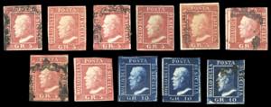 SICILIA 1859 - 5 grana otto esemplari, 10 ... 
