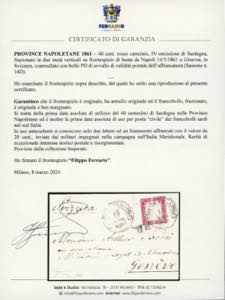 1861 - 40 cent. rosso carminio, IV ... 