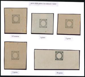 1861 - Prove della pietra in nero ... 