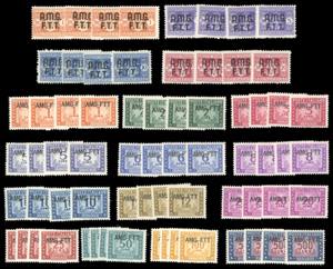 TRIESTE A SEGNATASSE 1947/54 - Quattro serie ... 