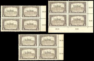 FIUME 1918/19 - 75 f. blocco di ... 