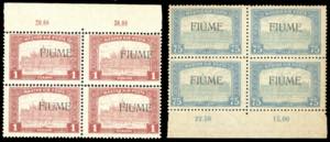 FIUME 1918/19 - 75 f. blocco di ... 