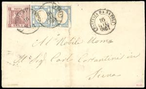 1861 - 1 grano carminio (4a), I tavola, ... 