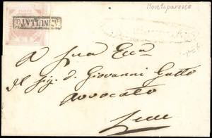 MONTEPARANO, annullato + ovale nero (punti ... 