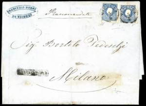 1859 - 15 soldi azzurro, un esemplare del I ... 