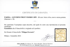 1859 - 80 cent. bistro oliva (18), ... 