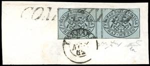 1852 - 1/2 baj grigio azzurrastro (1a), ... 