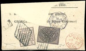 1865 - 1/2 baj voletto grigiastro, 5 baj ... 