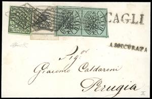 1856 - 1 baj verde grigiastro, coppia ... 