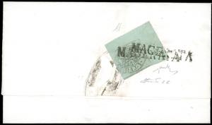 1854 - 1 baj verde grigiastro, stampa con ... 