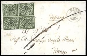 1859 - 2 baj verde oliva (3), blocco di ... 