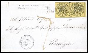 1867 - 4 baj giallo (5A), coppia, perfetta, ... 