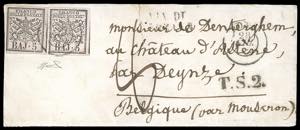 1852 - 5 baj rosa chiaro (6), due esemplari, ... 