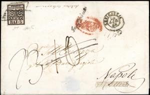 1858 - Lettera spedita in porto assegnato da ... 