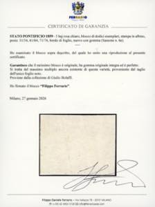 1852 - 5 baj rosa chiaro, stampa ... 