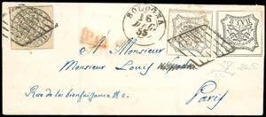 1855 - 8 baj bianco, due esemplari, uno dei ... 