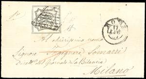 1857 - 8 baj bianco (9), otto filetti, ... 
