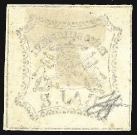 1852 - 8 baj bianco, decalco al ... 