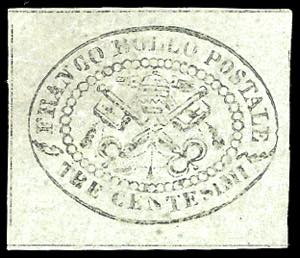1867 - 3 cent. grigio (15), nuovo, gomma ... 