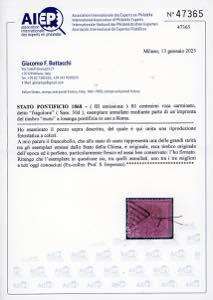 1868 - 80 cent. rosa carminato, ... 