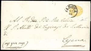 1864 - 2 soldi giallo, dent. 14 (36), ... 
