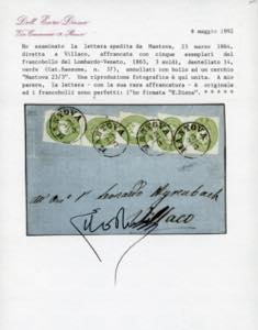 1864 - 3 soldi verde, dent. 14 ... 