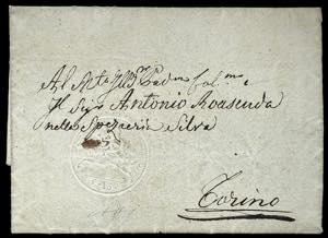 1822 - 15 cent. Cavallino, impressione a ... 