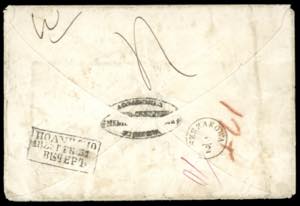 1853 - Lettera pagata in contanti ... 