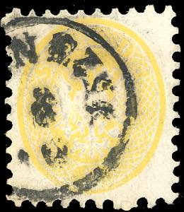1864 - 2 soldi giallo, dent. 9 1/2 (41), ... 